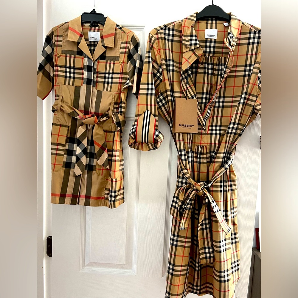 Mom & daughter Authentic Burberry dresses